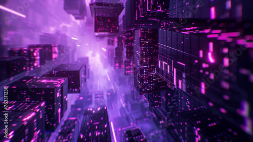 Purple LED Layers in Cyberspace