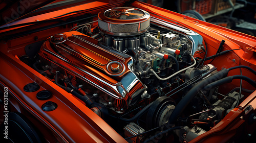 Rev the engine of a muscle car.