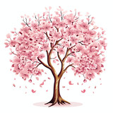 Pink Gold Tree Clipart Floral Tree clipart 
