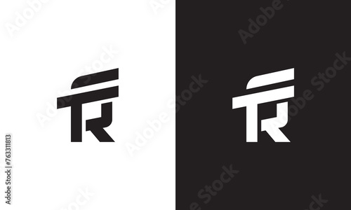 фотографія FR logo, monogram unique logo, black and white logo, premium elegant logo, lette