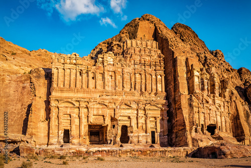 Ruins of Palace tomb, Ancient City Petra in Jordan