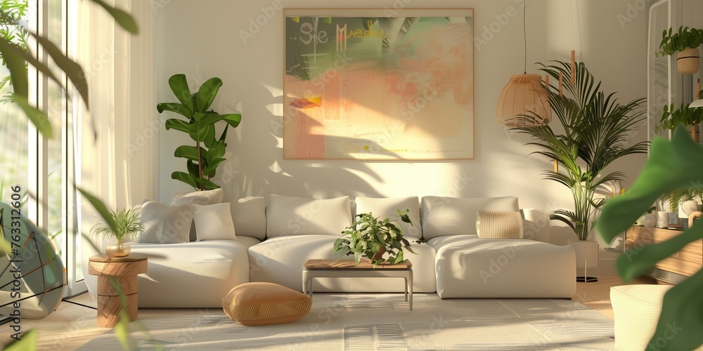 Modern living room interior Modern living room interior