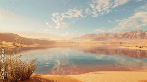 There is water in the middle of the desert © Itsaraporn