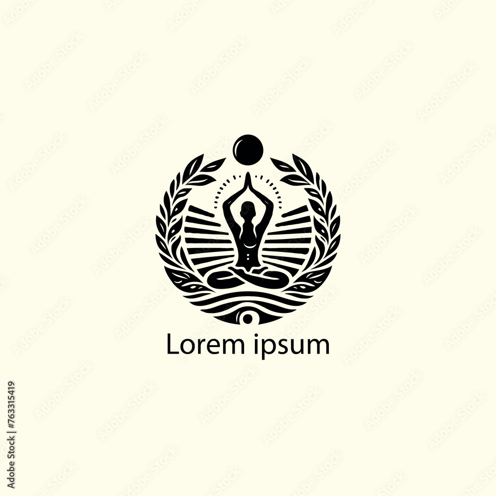 yoga logo with white background yoga logo with white background