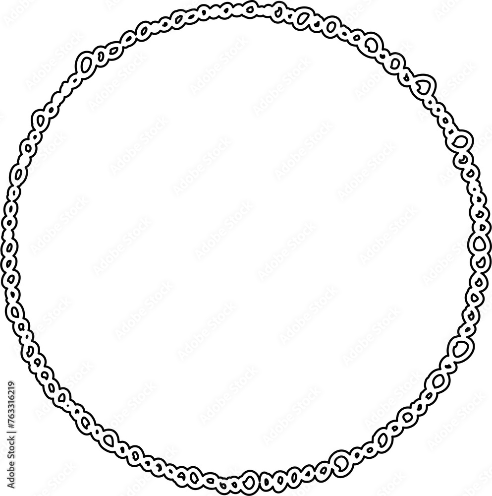 Circle frame drawing. Decoration for card, poster, banner Circle frame drawing. Decoration for card, poster, banner