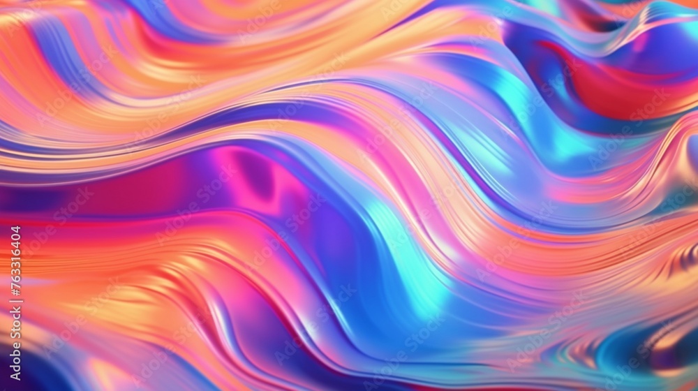 Closeup of Abstract Chromatic fluid waves background.Generative AI Closeup of Abstract Chromatic fluid waves background.Generative AI