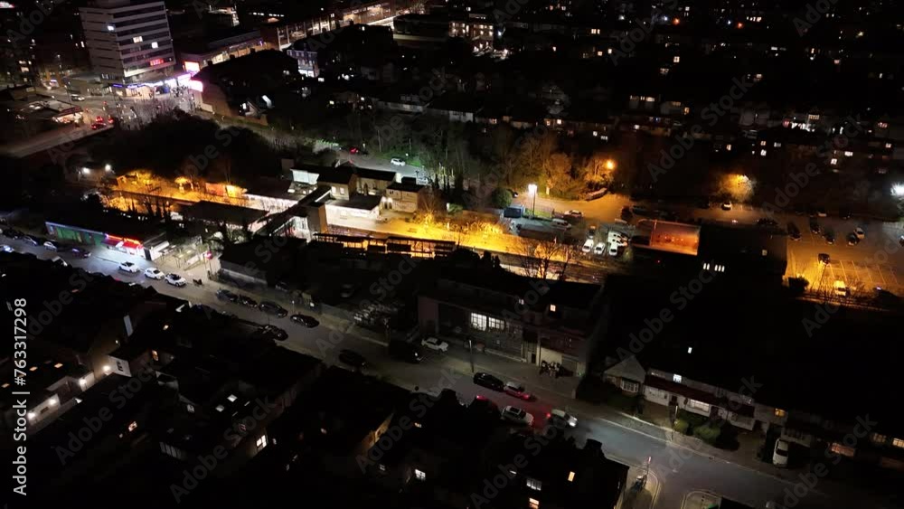 Time-lapse shot of a railway station with roads on both sides of it. Time-lapse shot of a railway station with roads on both sides of it.