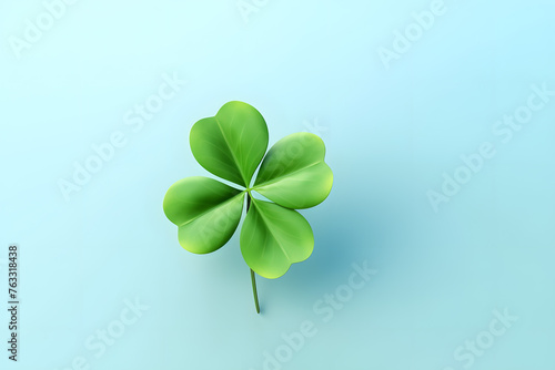 Four leaf clover isolated on background. St. Patrick's Day backdrop