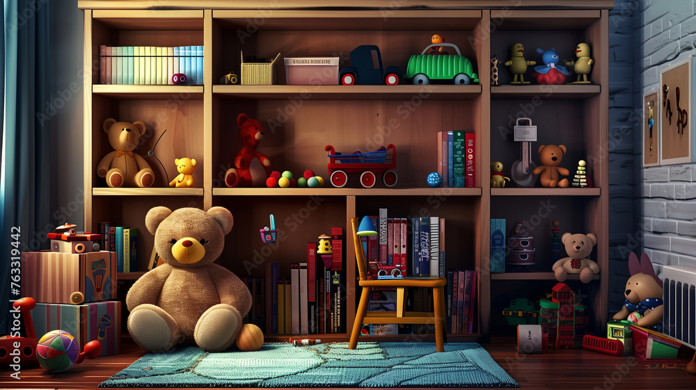Children's room with many different toys