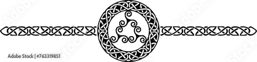 Ornate Celtic Pattern Circle Header with Triple Triskele