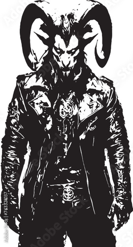 demon black and white