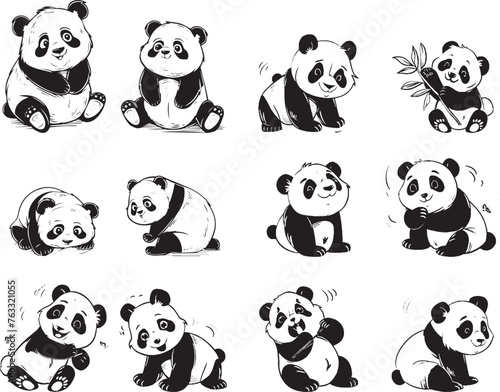 set panda fumetto 2