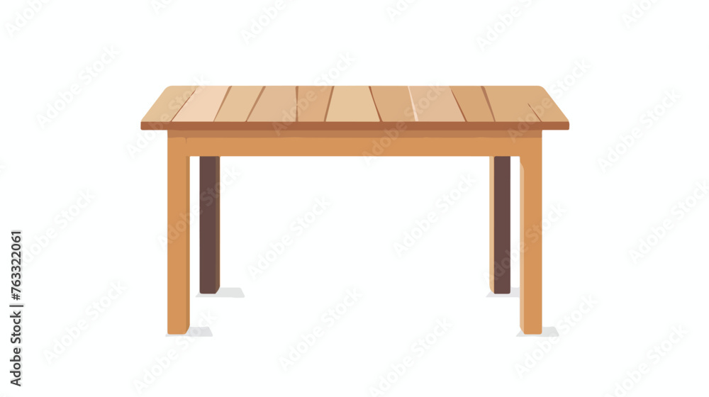 Table flat vector isolated on white background 