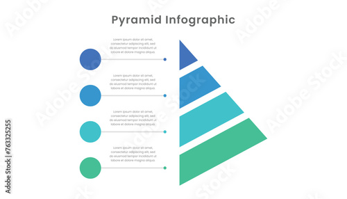 Pyramid infographic template design