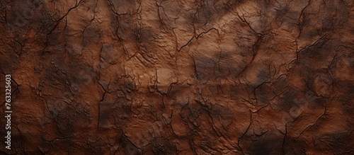 A detailed close up of a rich brown bedrock texture resembling hardwood flooring, with intricate patterns similar to soil and grass on a landscape outcrop