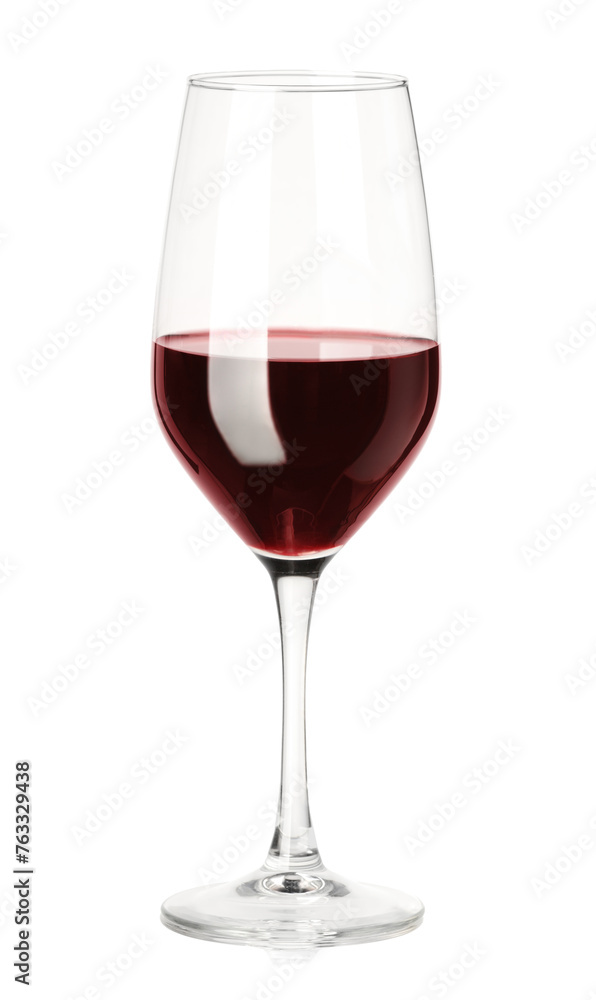 Red wine in glass isolated on white Red wine in glass isolated on white