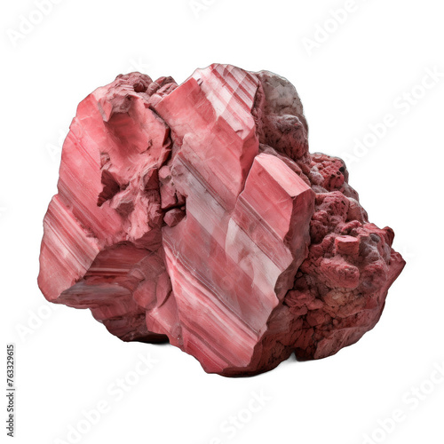 Thulite isolated on transparent background photo