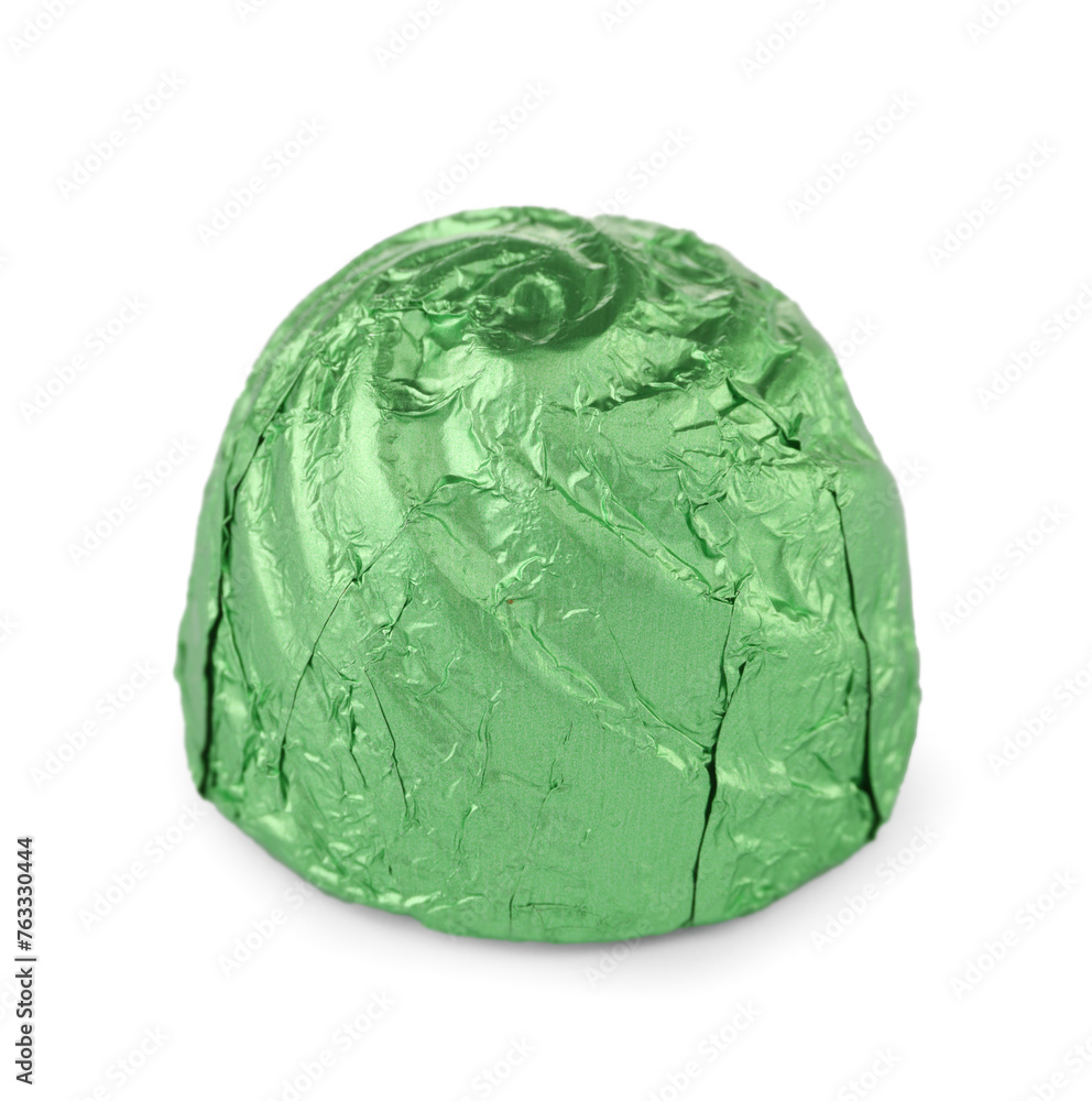 Candy in light green wrapper isolated on white Candy in light green wrapper isolated on white