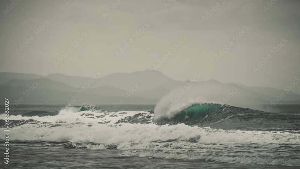 Fototapeta premium vague bleu