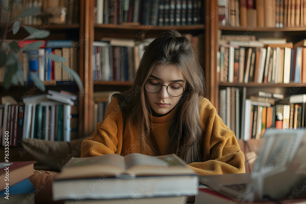 A student searching for scholarships to reduce the need for loans, borrowing money for education A student searching for scholarships to reduce the need for loans, borrowing money for education