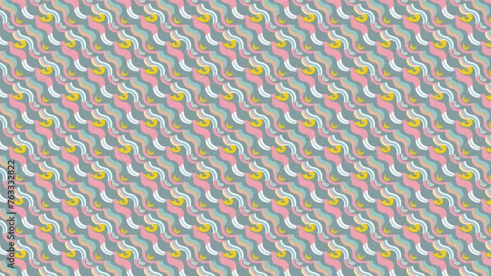 Seamless Wave Pattern. Loop Background Animation Seamless Wave Pattern. Loop Background Animation