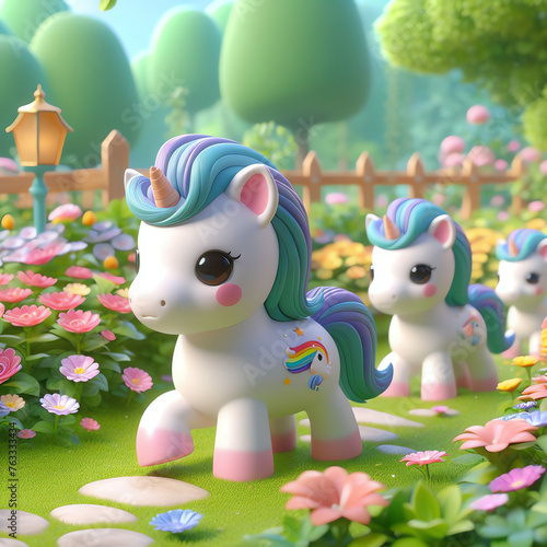 fantasy horse 3D animation and illustration for kids © Ayu