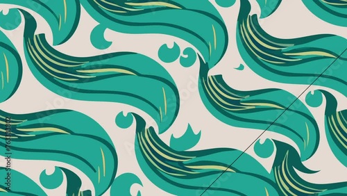 Ocean Waves Background. Loop Background Animation