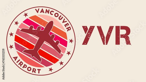 Vancouver International Airport intro video. Vancouver airport information animation. Captivating 4k video. photo