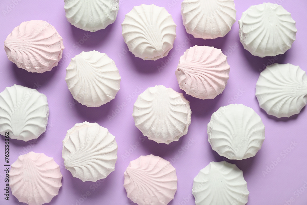 Many sweet zephyrs on lilac background Many sweet zephyrs on lilac background