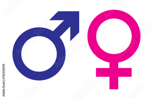 Gender symbol vector. Men and Women gender sign. Male female flat style color icon. 11:11