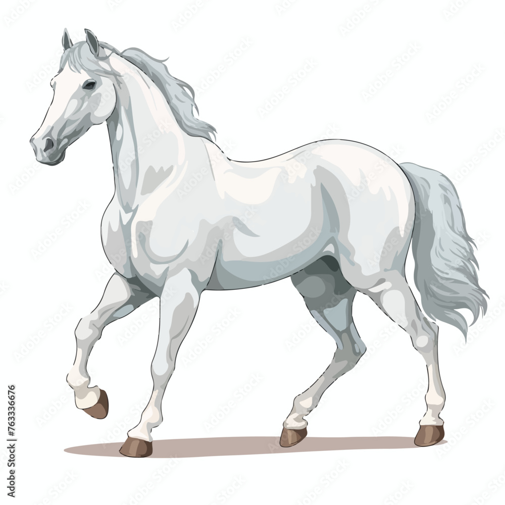 White Horse Clipart isolated on white background