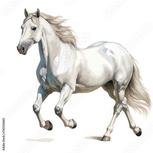 White Horse Clipart isolated on white background