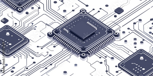 technology, circuit, microchip, electronics, hardware, motherboard, computer, tech, innovation, digital, components, intricate, complex, monochromatic, grey, detailed, square, legs, connecting, compon