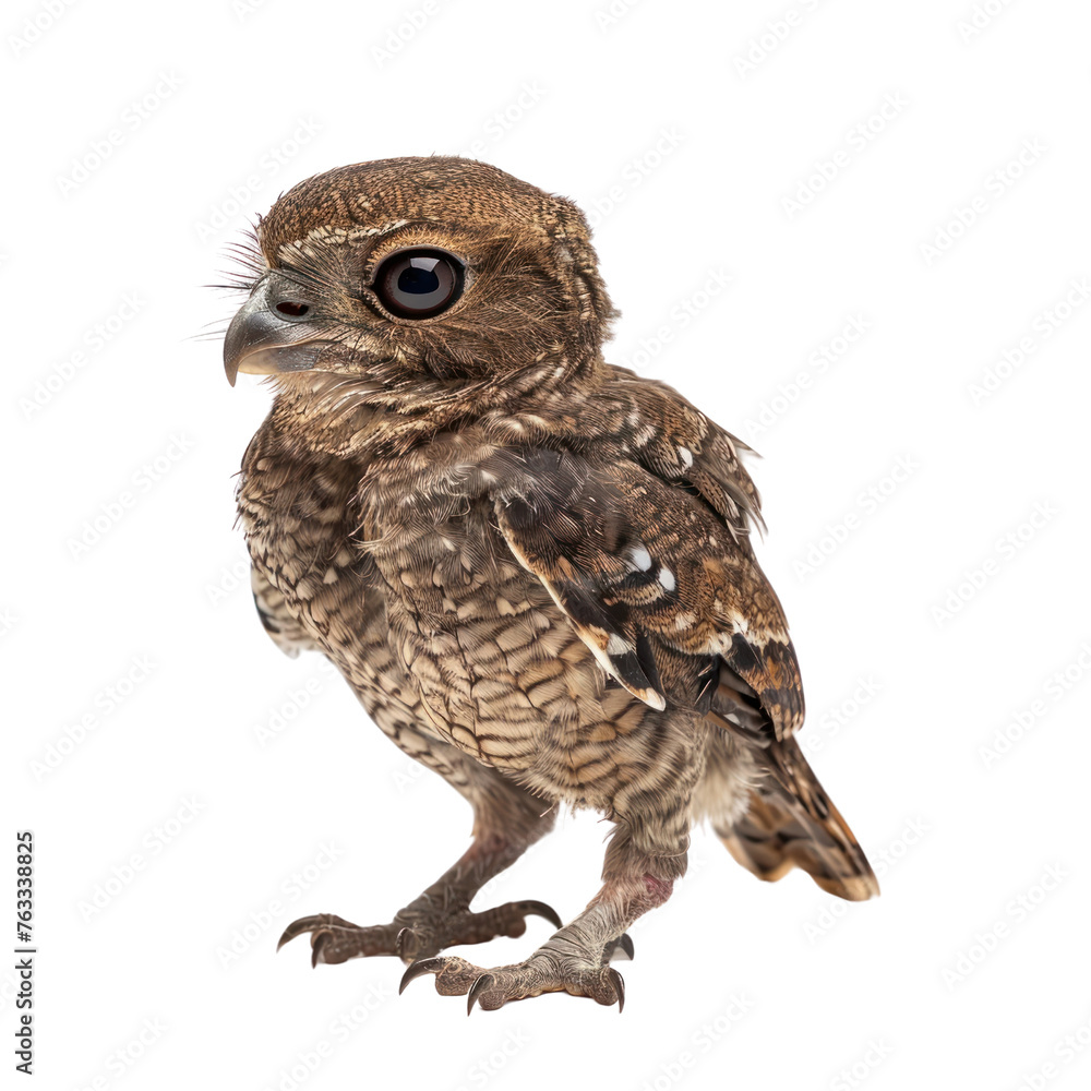 Obraz premium new Caledonian owlet on isolated transparent background
