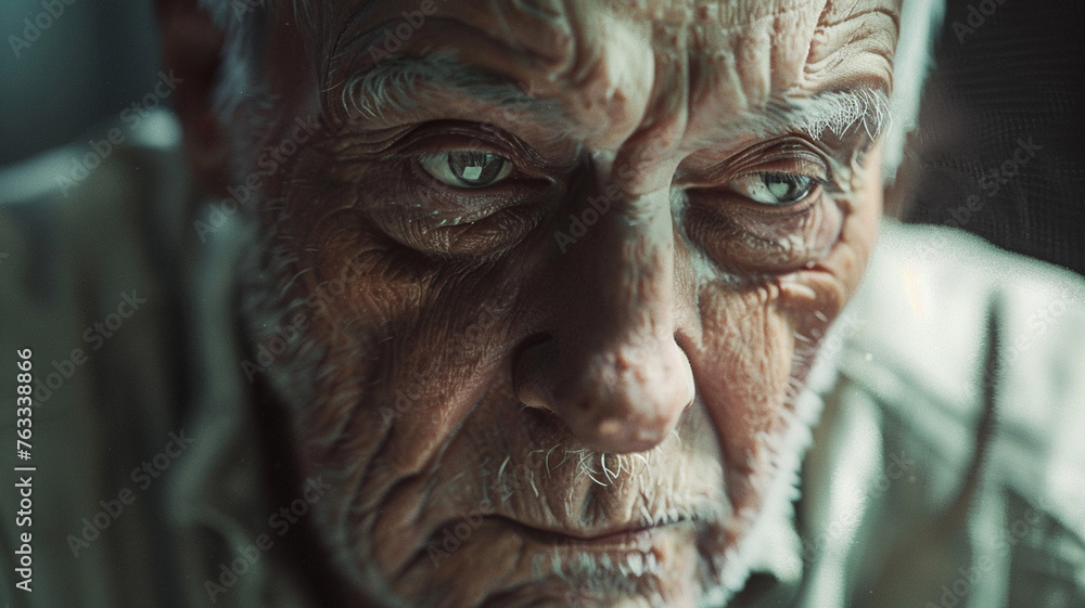 Everyday life, desperate, tired of life and unmotivated old gran Everyday life, desperate, tired of life and unmotivated old gran
