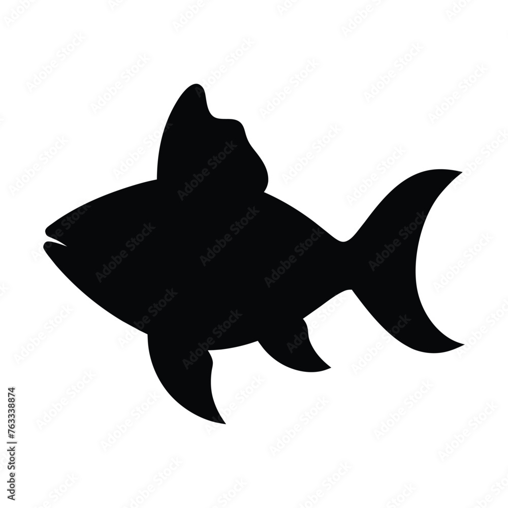 silhouette of a queenfish on white silhouette of a queenfish on white