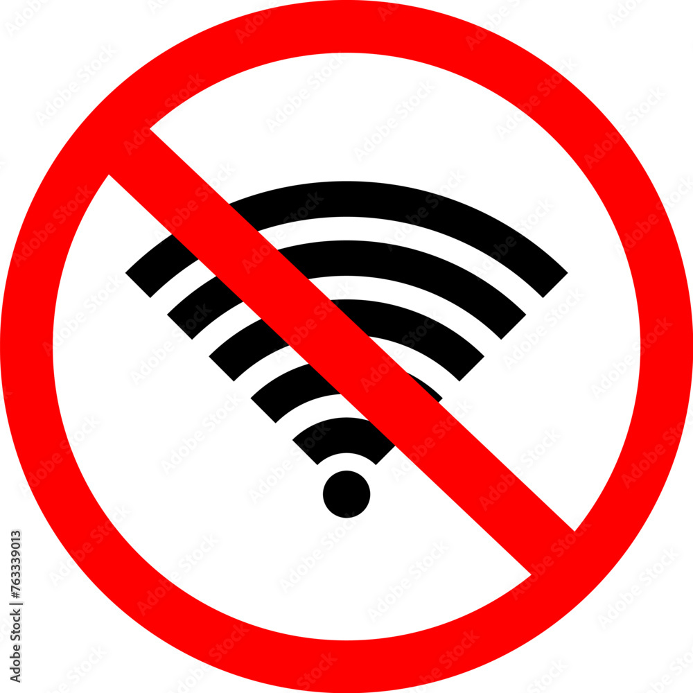 No Wifi Icon. No Internet vector. No Signal Area Symbol. No Wifi Icon. No Internet vector. No Signal Area Symbol.