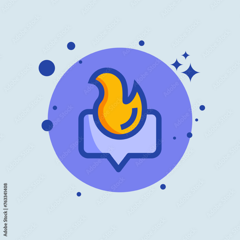 Obraz premium Trending flat illustration. Fire signs vector illustration.