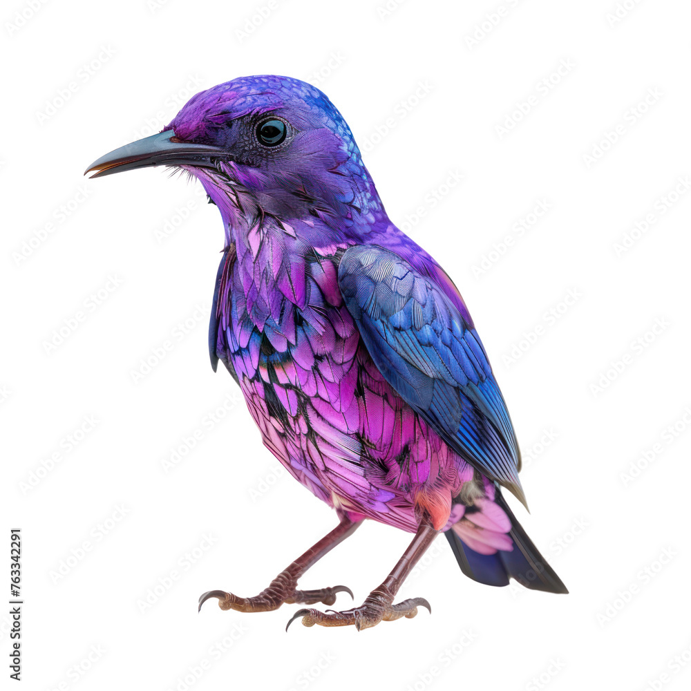 Obraz premium purple honey creeper on isolated transparent background