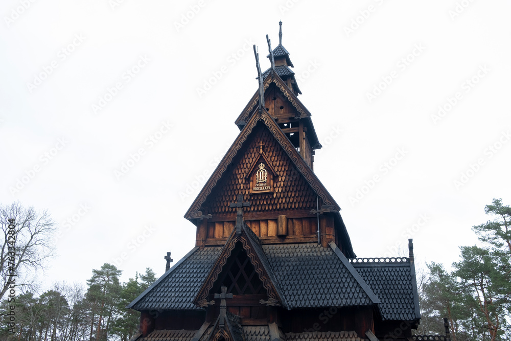 Photo of the Stave Church in The Norwegian Museum of Cultural History. Photo of the Stave Church in The Norwegian Museum of Cultural History.
