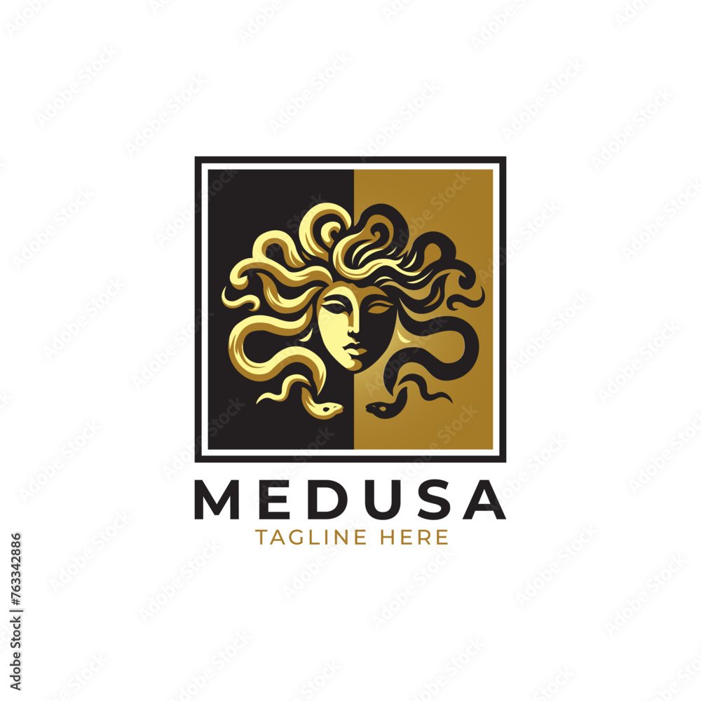 medusa logo design template