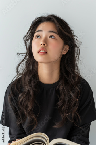 Young college adults students portraits isolated on a white background