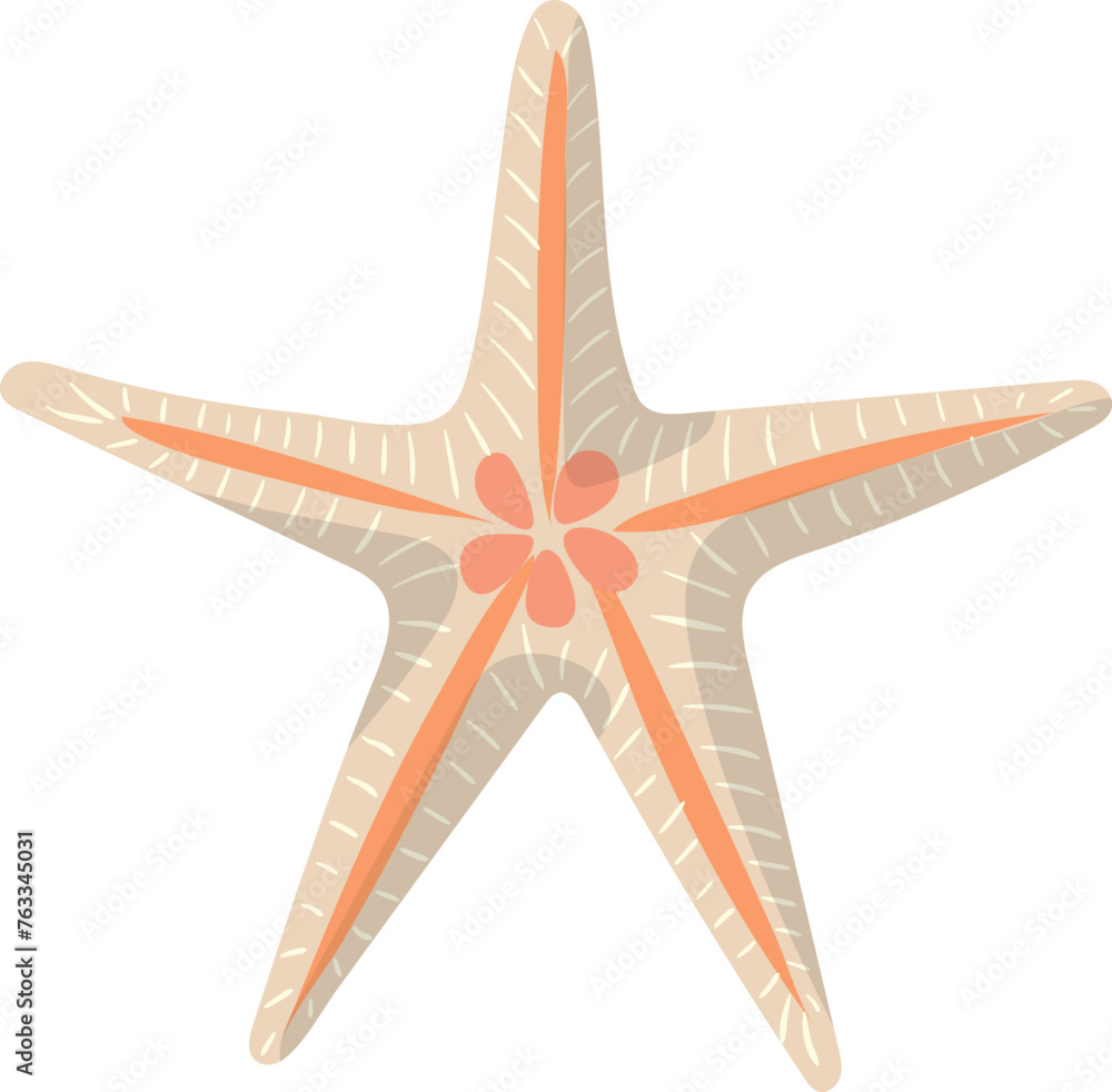 Starfish color icon. Sea beach animal symbol
