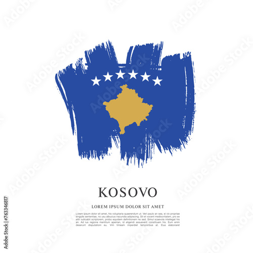 Flag of Kosovo vector illustration