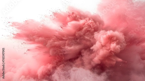 pink smoke exploding