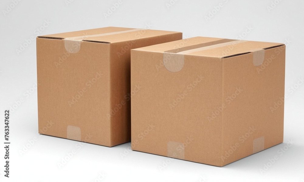 Cardboard boxes isolated on white background. Cardboard boxes isolated on white background.