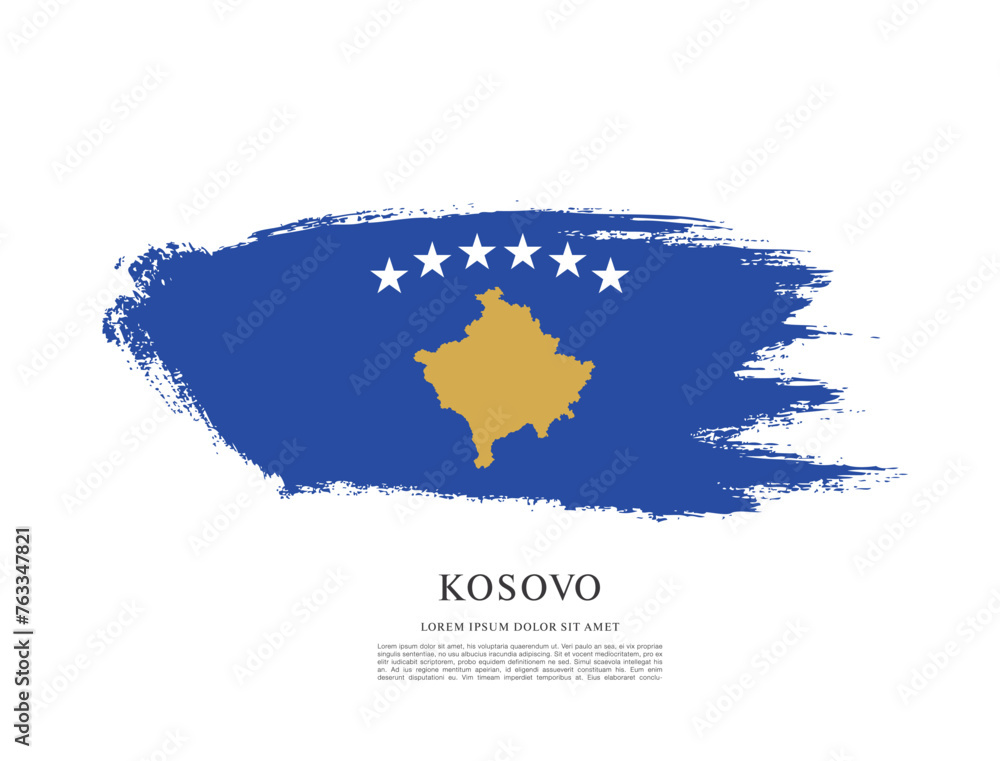 Flag of Kosovo vector illustration