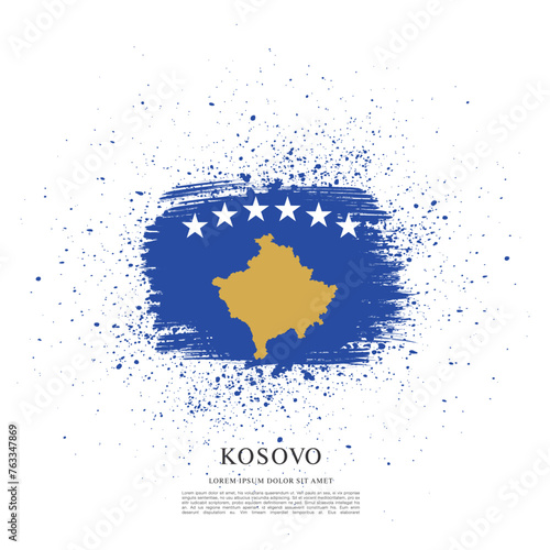 Flag of Kosovo vector illustration