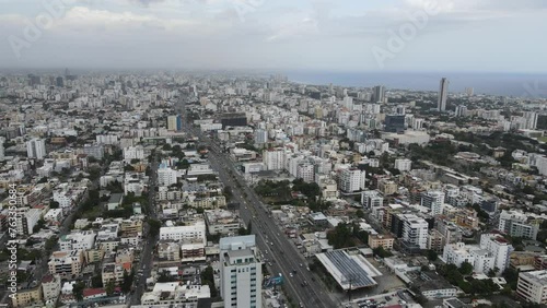 santo dmingo city drone shot 