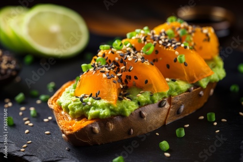Close Up of Bread With Avocado